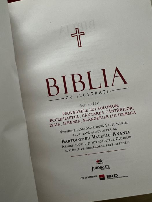 Biblia cu Ilustrații | Bartolomeu Valeriu Anania | Vol. I, II, III, IV, V | NOU