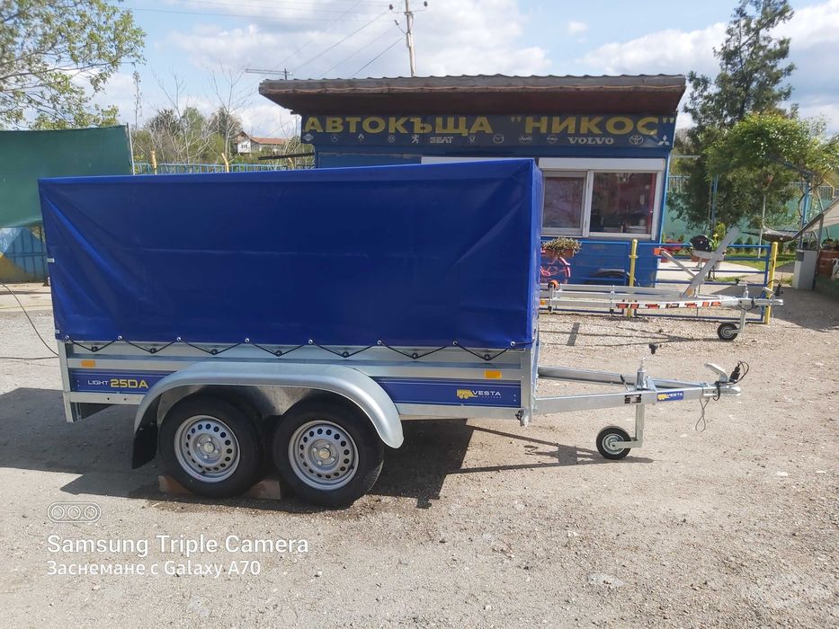 Туристическо ремарке VESTA LIGHT 25DA с брезент и шпригли Н120