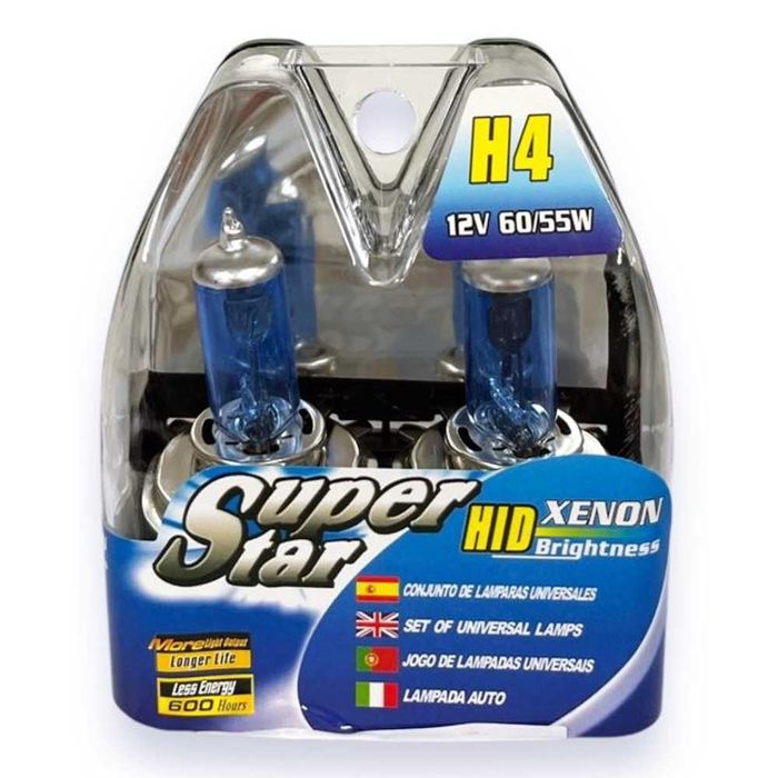 Халогенни крушки с Ксенон ефект 12V, H4, 55W - 2 брoя.
