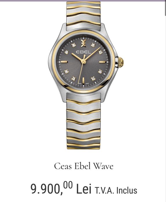Ceas dama Ebel,cu aur 18k si diamante