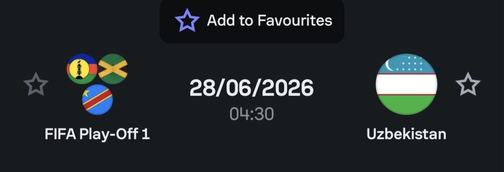 Билеты на Чемпионат Мира (Узбекситан WC26)