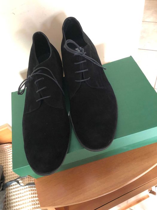 Vand pantofi barbati, din piele intoarsa, cu sireturi, marimea 44