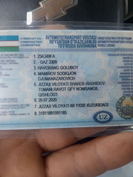 Sotiladi gaz 3309 kuzf uzunligi 5.80 qayta jihoz bor