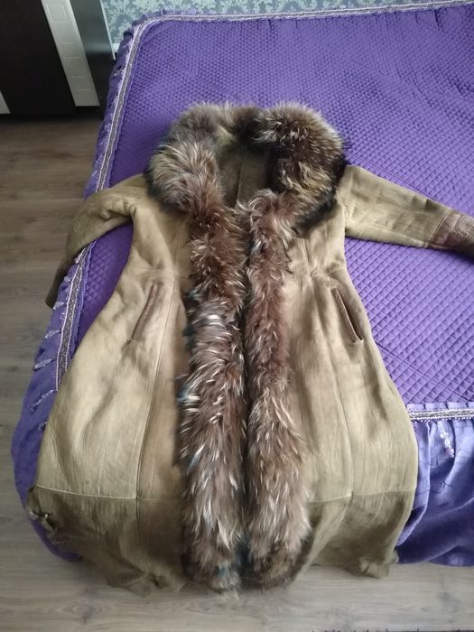 Дубленка длинная. Размер 48-50