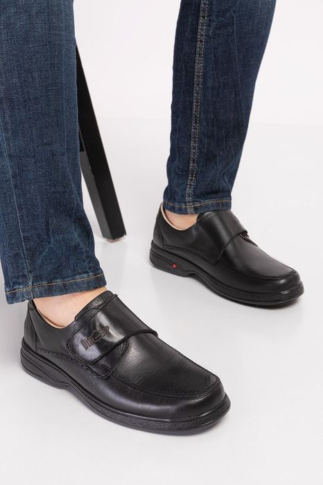 Dia Comfort - Черни ортопедични мъжки обувки - Естествена кожа!