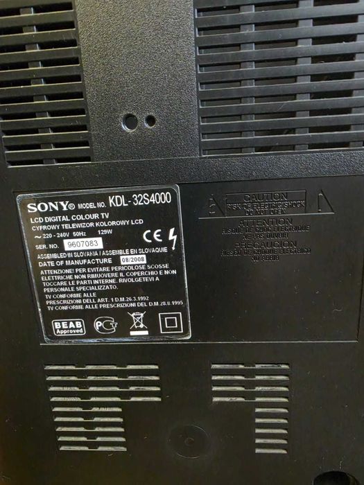 Sony BRAVIA,   мод.KDL-32S4000 диагональ 32