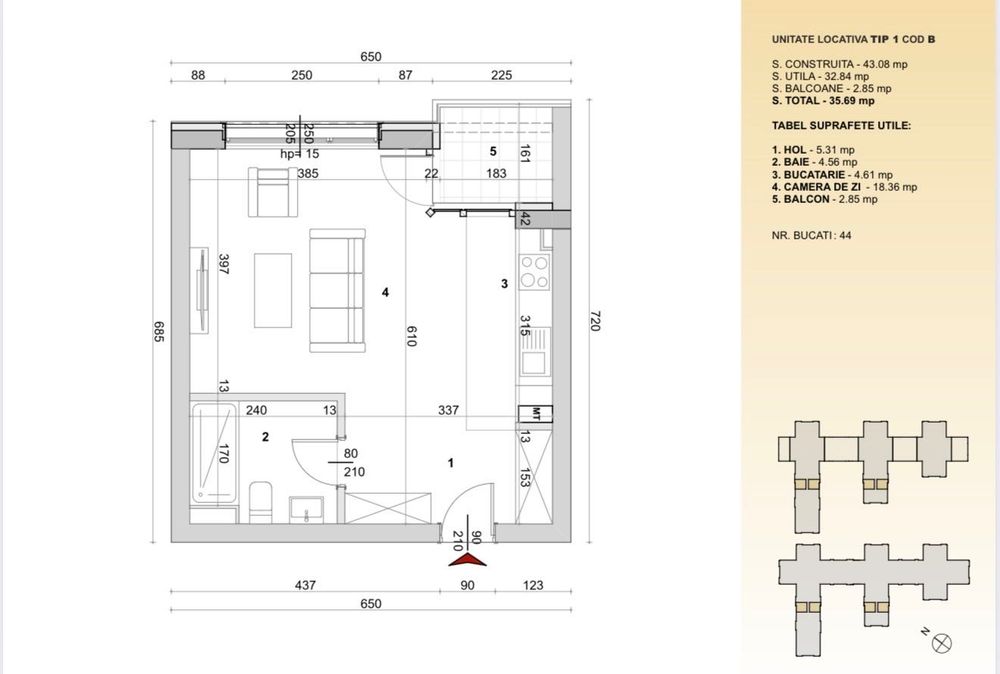 High Garden East! Apartament de vânzare! Obor!