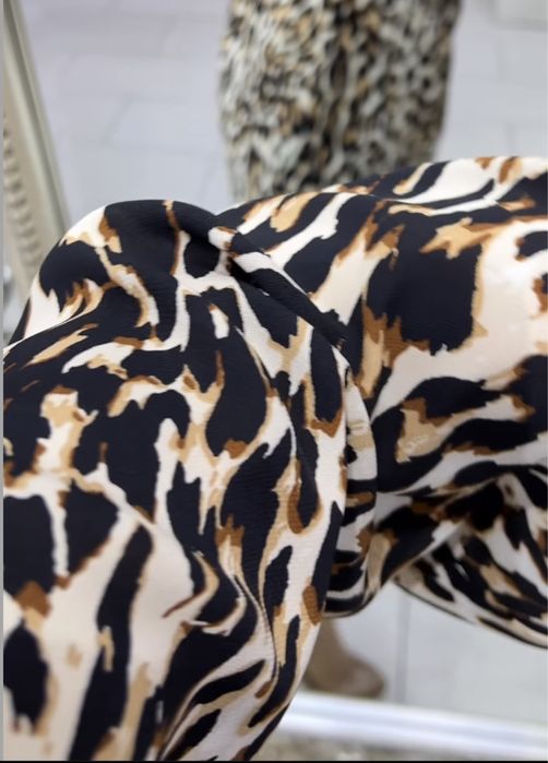 Платье с принтом леопард