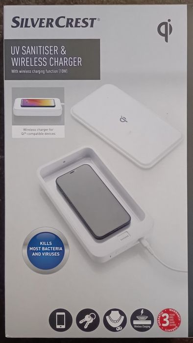 Incarcator wireless e sanificare UV