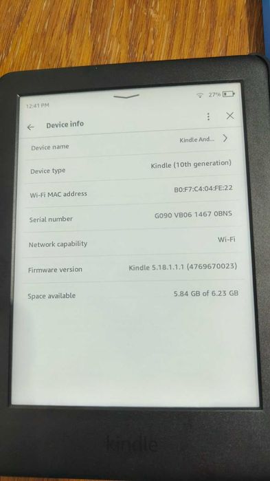 Kindle basic Generatia 10 8GB memorie