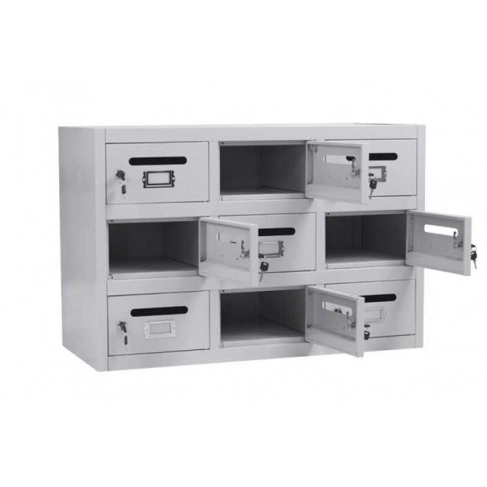 Метален шкаф - Поща за 9 клетки