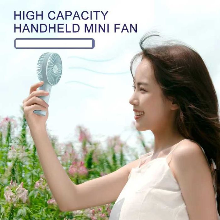 Ventilator portabil de mana cu acumulator foarte puternic