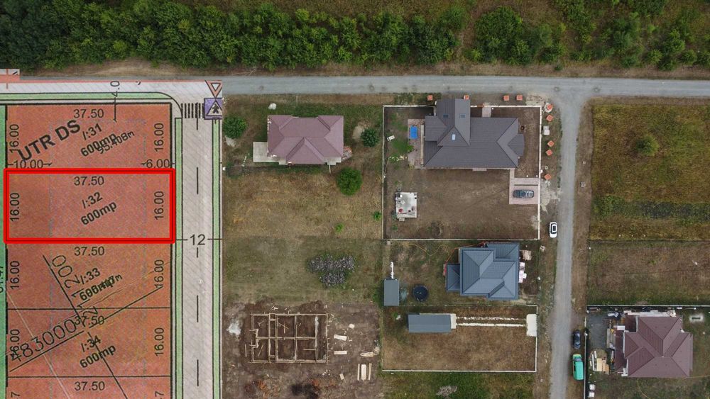 Teren 600 mp sau 1200mp  (SAD), P+2E+M, lângă Pădurea Verde