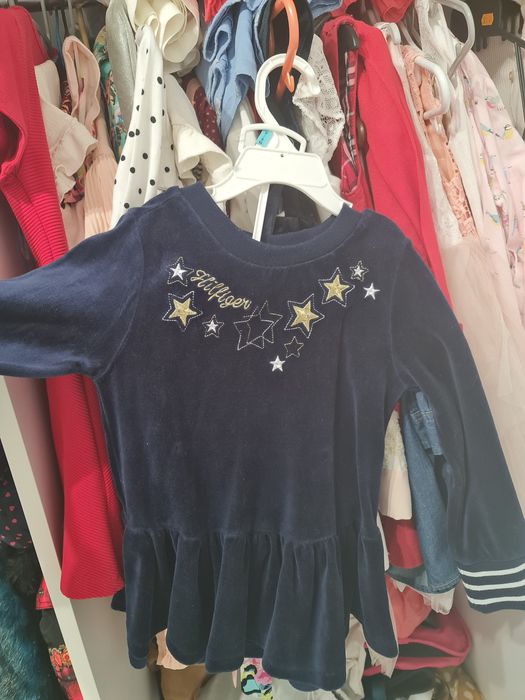 Bluza fetite Tommy hilfiger catifea