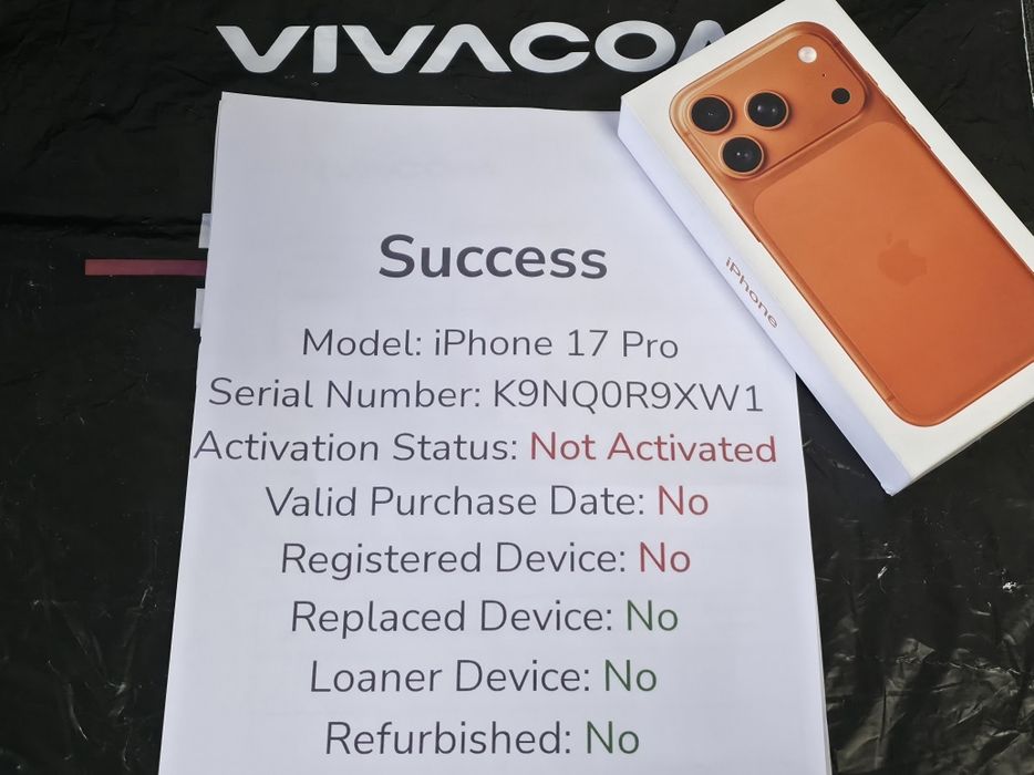 НЕАКТИВИРАН 256GB iPhone 17 Pro Гаранция Vivacom 2028г. ORANGE | Оранж