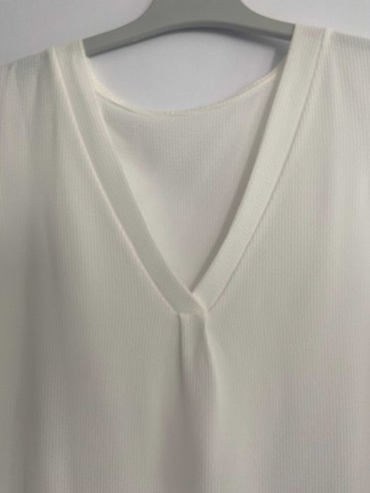 Bluza/top alb ecru, S/36, noufara eticheta, material super