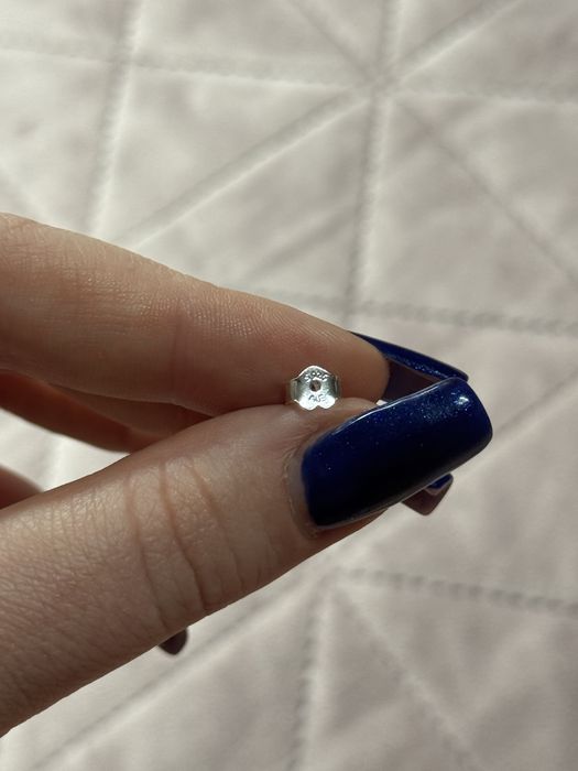 Cercei Pandora din argint cu inimioara roz