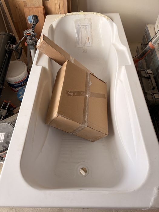 Sistem prindere si Cada acril, 170 x 75 cm, alb