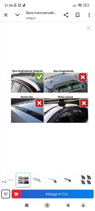 Vând bare transversale Seat Altea și alte mărci cu prinderea aceasta.