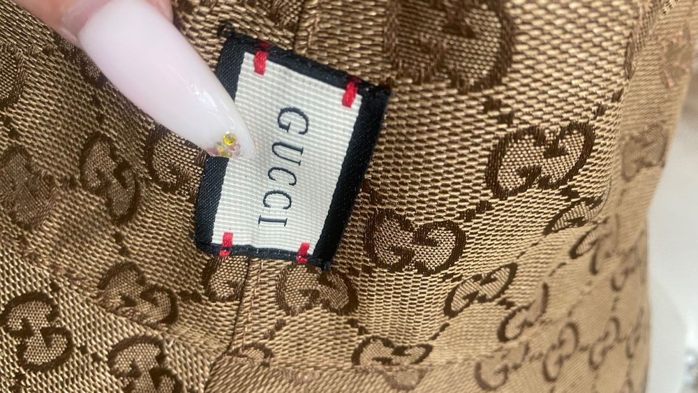 Gucci Reversible GG Monogram Brown Bucket Hat