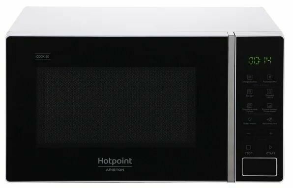 Микроволновая печь Hotpoint MWHA 201 W, 20 л, поворотный стол, белый