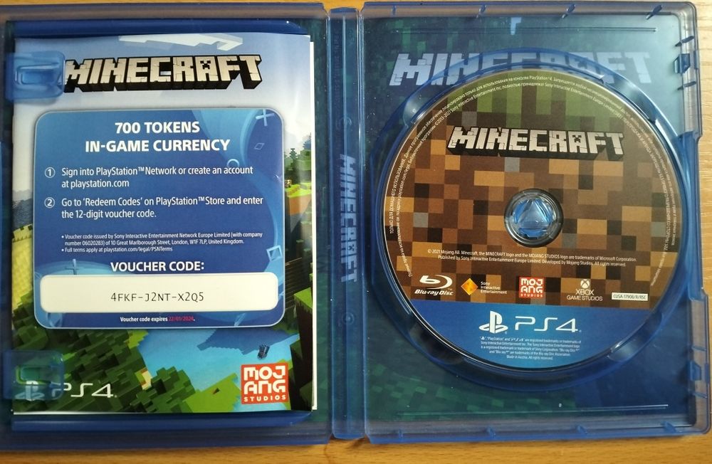 диск MINECRAFT на пс 4 -пс5 тоже подойдёт