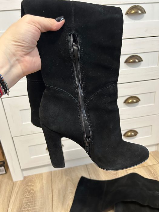 Cizme piele intoarsa Zara