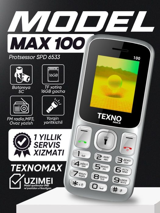 Texno Max 100 (Garantiya 1 yil)