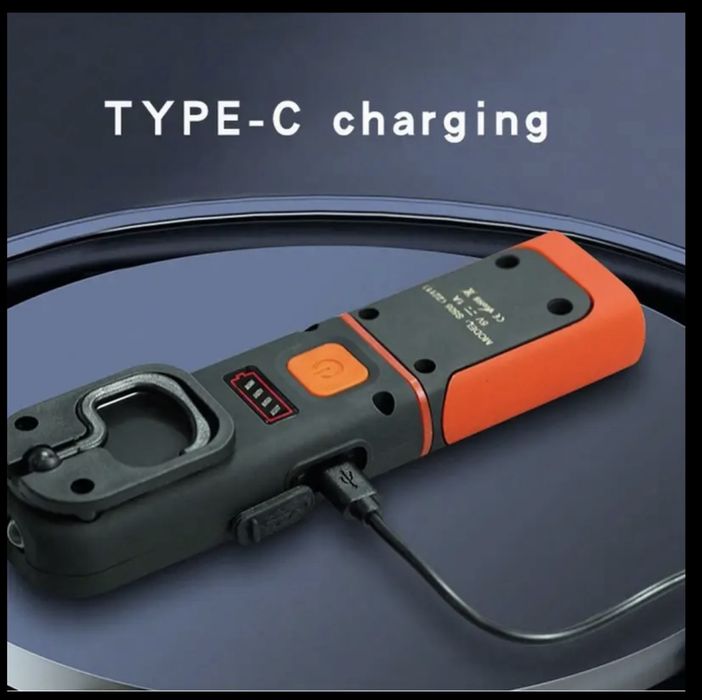 Мощна преносима магнитна COB LED лампа 360° 1200mAh до 8 часа работа