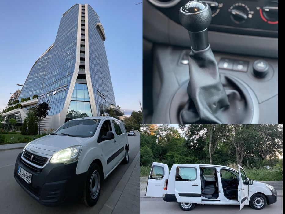 Peugeot Partner 2018г Товаропътник 5 места дълга база, РЕАЛ.КМ.ОТЛ.