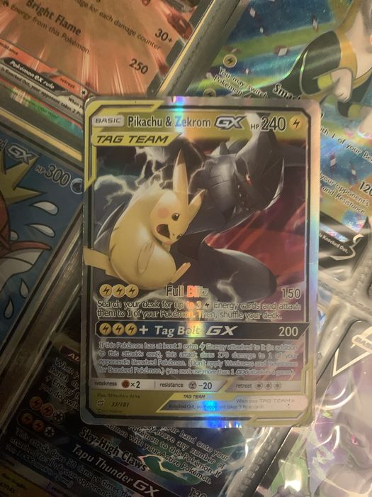 Pikachu & Zekrom Card Pokèmon GX