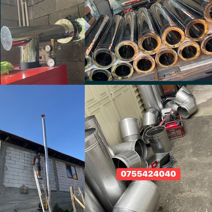 Cos de fum Hota tubulatura horn  inox cos de fum