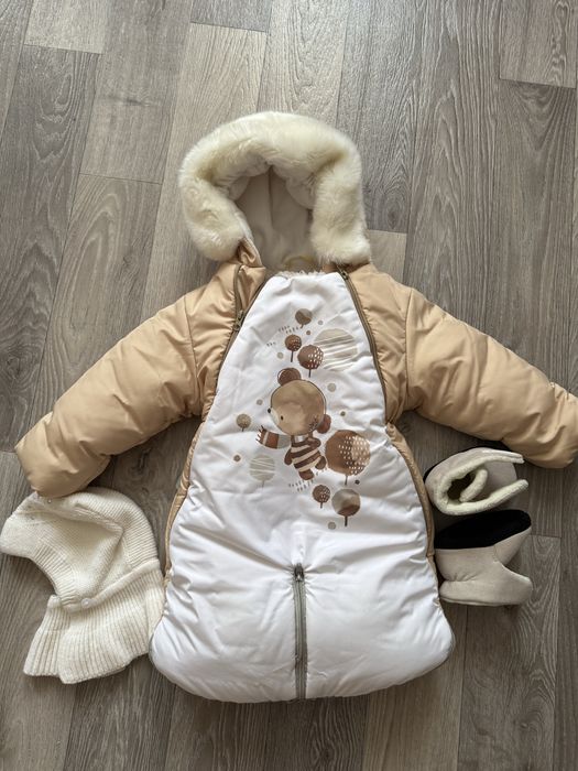 Детский зимний комбинезон-трансформер