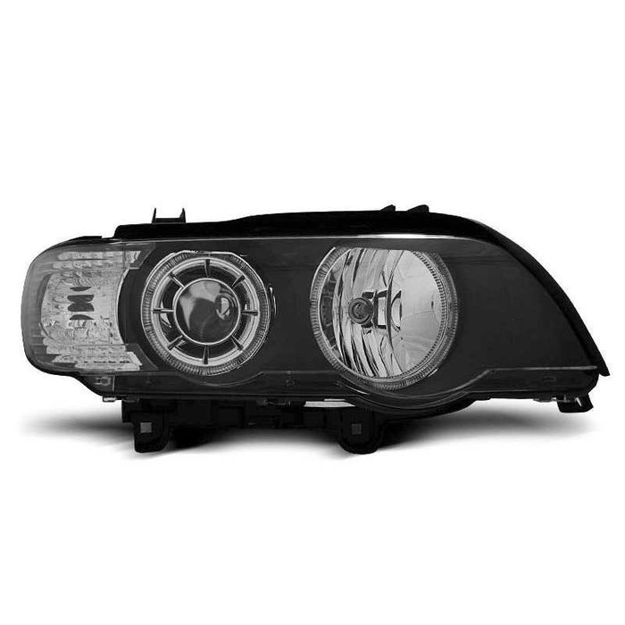 Фарове БМВ Х5 Е53 Ксенон ЛЕД angle Тунинг 00-03г. BMW X5 E53 Led Черни