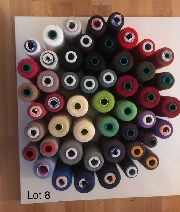 Ata cusut finete 120 - Lot 50 conuri, diverse culori