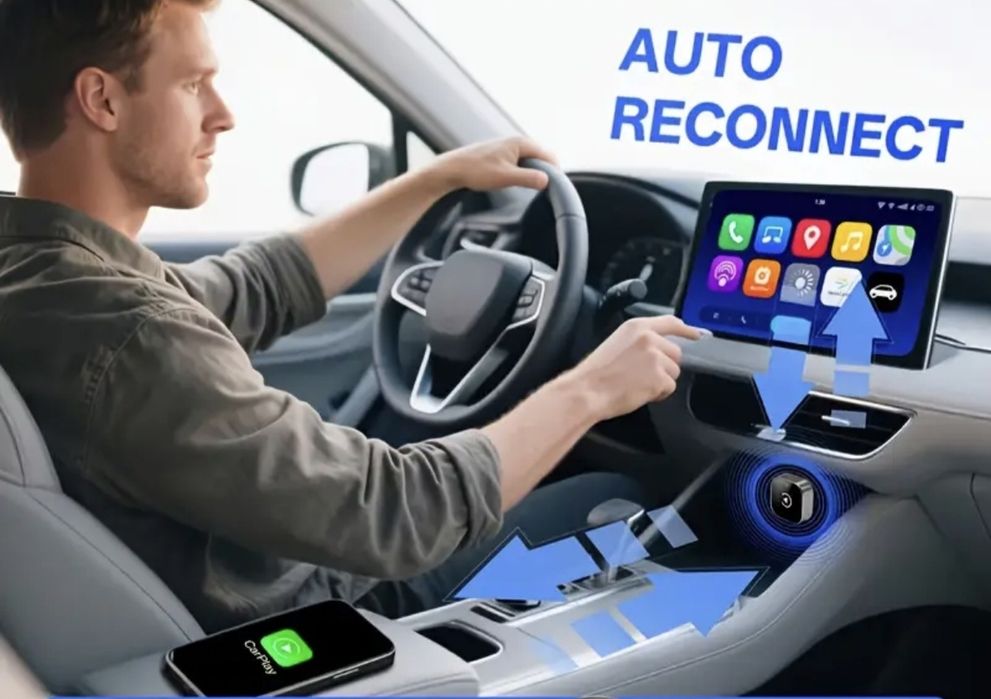 Wireless Carplay Безжичен адаптер за кола