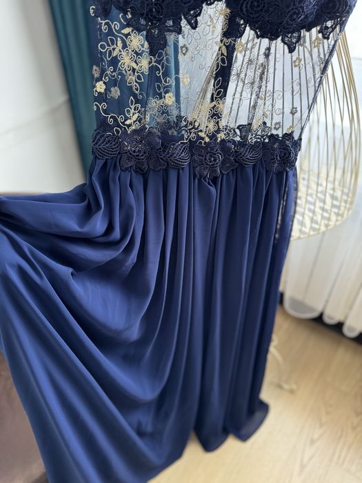 Женское платье синее