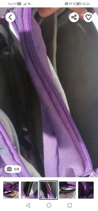 Ghiozdan ergonomic de școală, unisex, cu 3 compartimente. 
Purtat 1 an