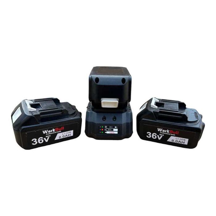 WerkBull Перфоратор, Гайковерт-Винтоверт и Ъглошлайф  3 батерии 36V 8A
