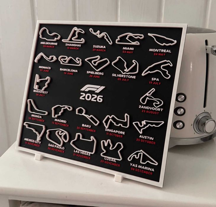 Calendar F1 2026 - Cadou Ideal pentru pasionati