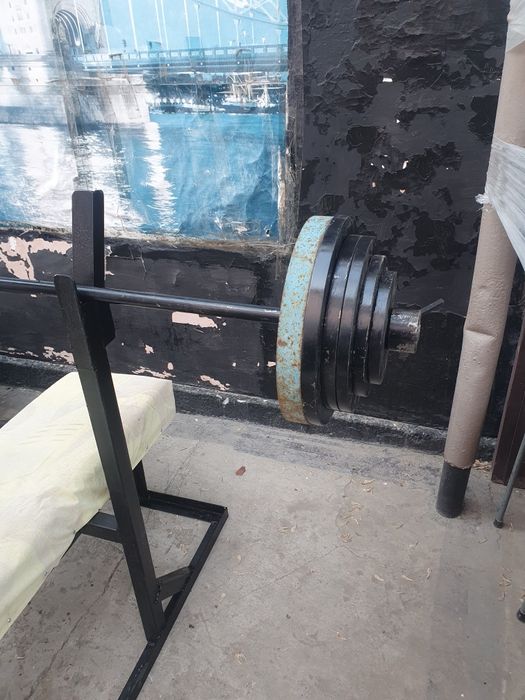 лежак со штангой 100 кг