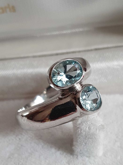 Unicat de exceptie You and Me aur cu acvamarin natural