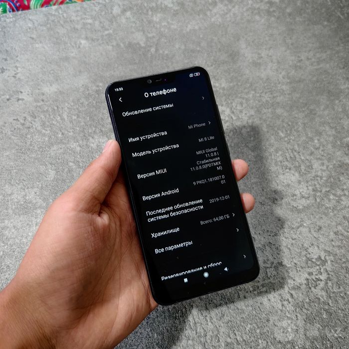 Xiomi 8 lite ideal holatda