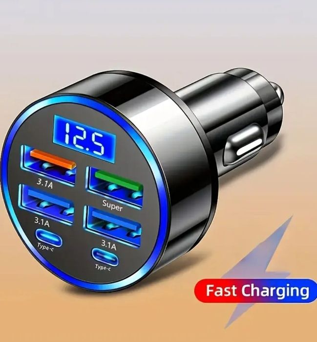Încarcator Auto Fast Charger 12V Tip C si USB