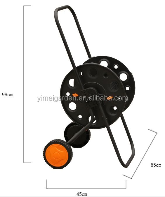Садовая металлическая катушка для шланга с колесиком