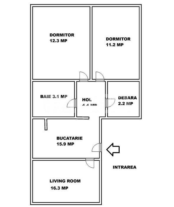 Apartament decomandat de vanzare 3 camere pivnita Vasile Aaron