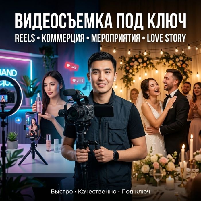 Съемка Reels / TikTok + мероприятия | Под ключ