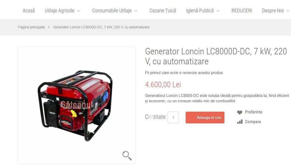 Generator Loncin 7kw cu automatizare