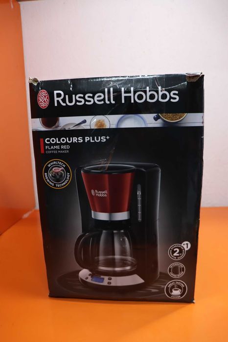 Кафемашина Russell Hobbs Digital Glass Victoria 1.25 L, технология за приготвяне на кафе WhirlTech, цифрово управление с програмируем таймер, 1100W
