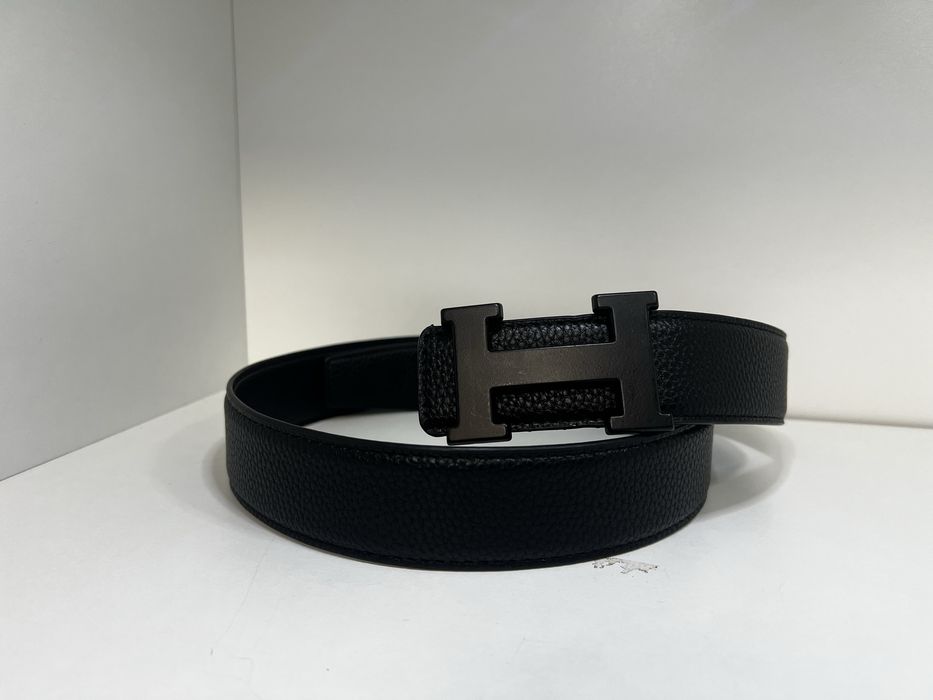 Curea Hermes full black piele naturala